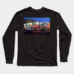 Nathan's famous hot dogs kiosk in Coney Island, at dusk Long Sleeve T-Shirt
